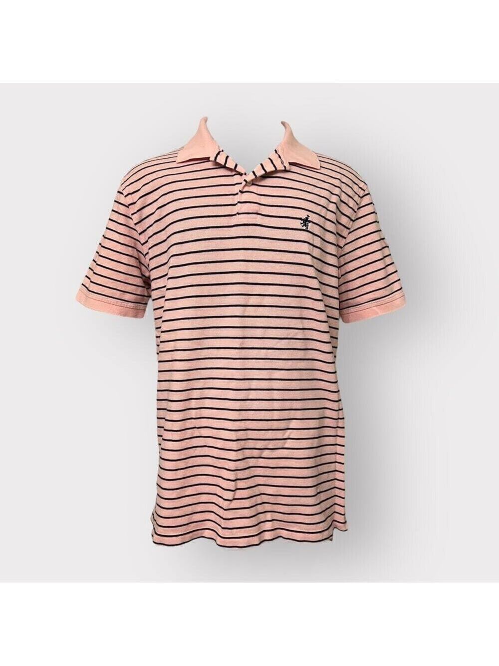 Express Mens V-Neck Polo Large Stretch short Sleeves Collared Classic Shirt Pink